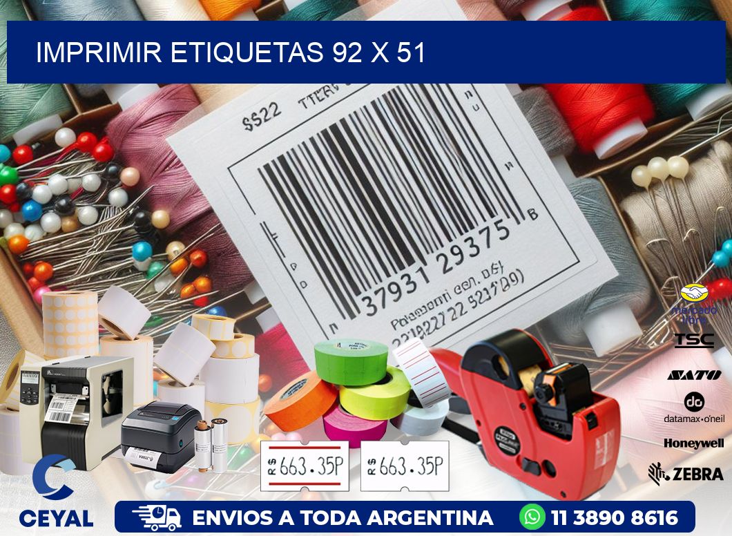 IMPRIMIR ETIQUETAS 92 x 51