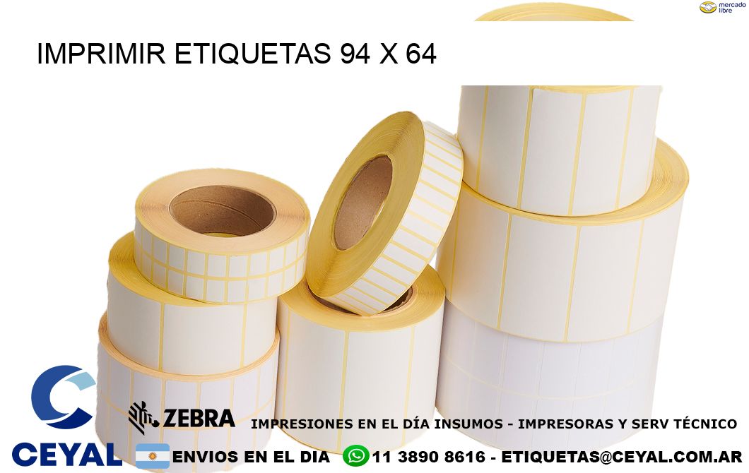 IMPRIMIR ETIQUETAS 94 x 64