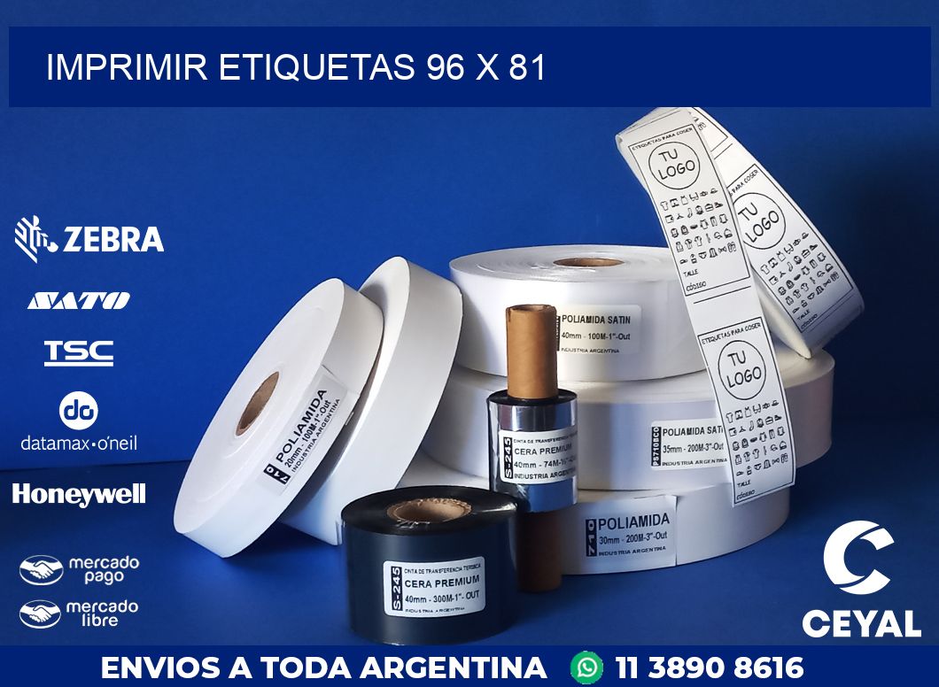 IMPRIMIR ETIQUETAS 96 x 81