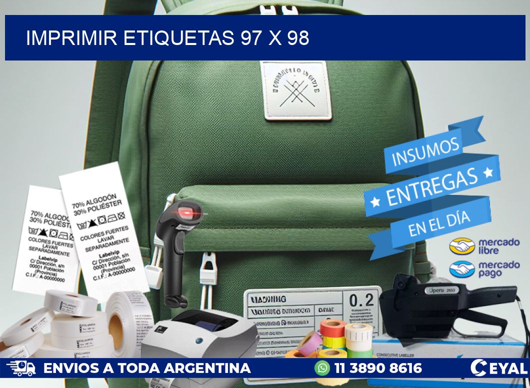 IMPRIMIR ETIQUETAS 97 x 98