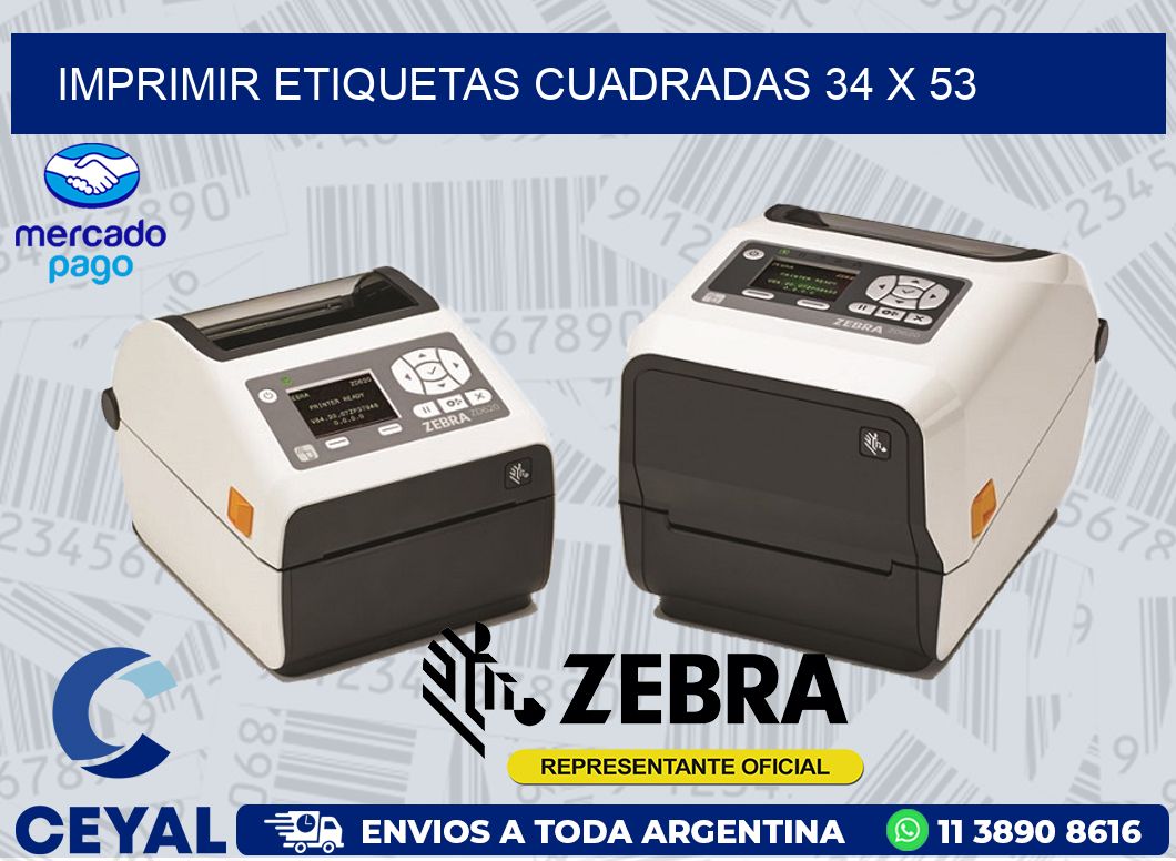 IMPRIMIR ETIQUETAS CUADRADAS 34 x 53