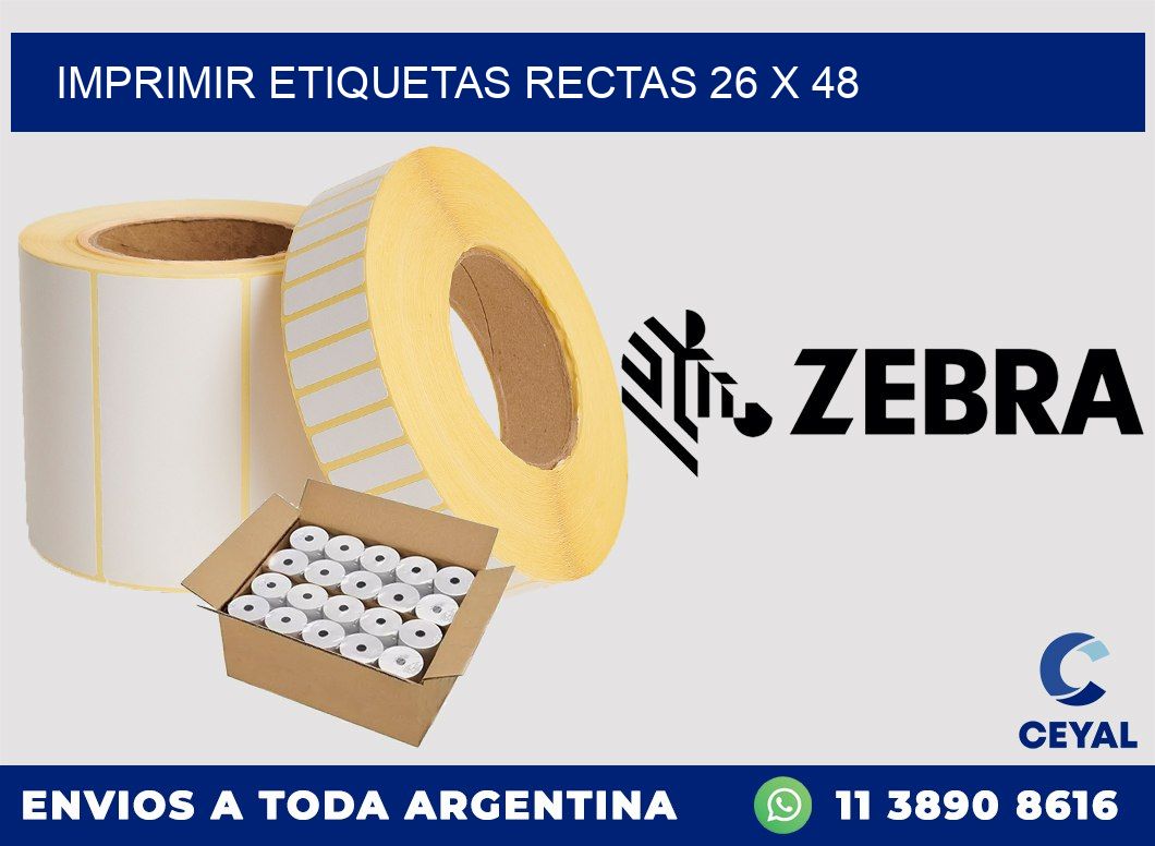 IMPRIMIR ETIQUETAS RECTAS 26 x 48
