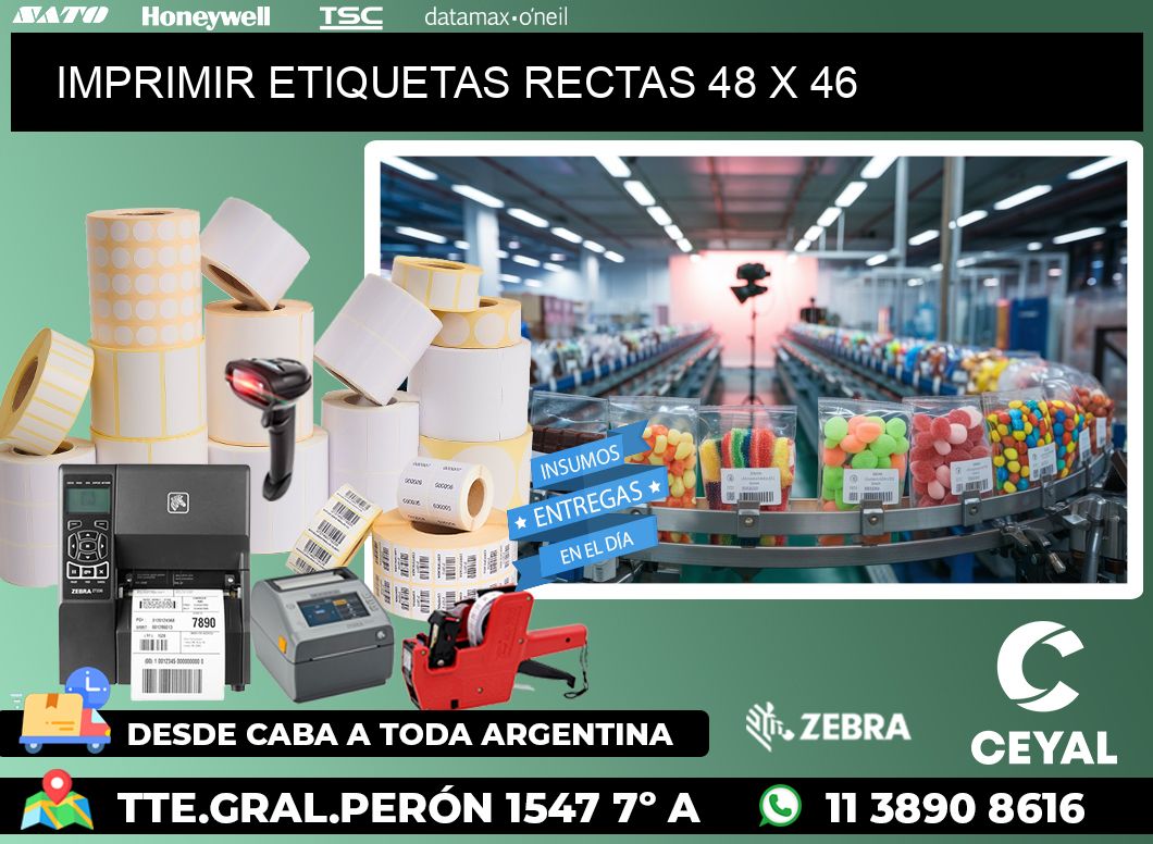 IMPRIMIR ETIQUETAS RECTAS 48 x 46