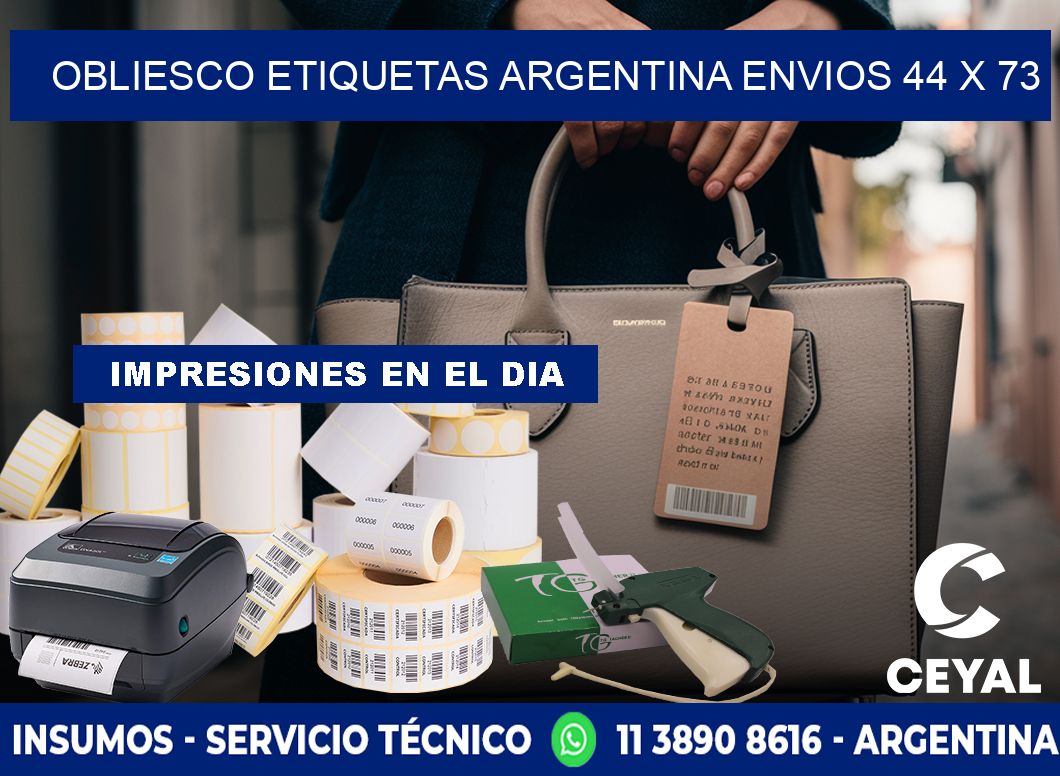 OBLIESCO ETIQUETAS ARGENTINA ENVIOS 44 x 73