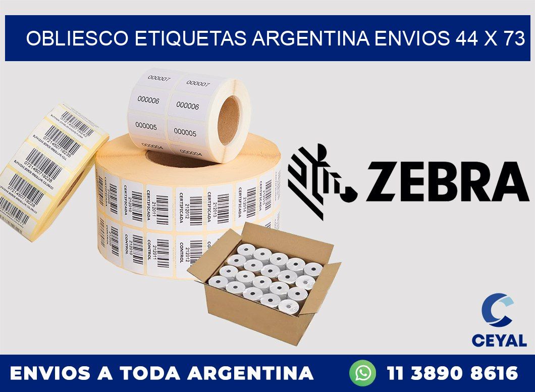 OBLIESCO ETIQUETAS ARGENTINA ENVIOS 44 x 73