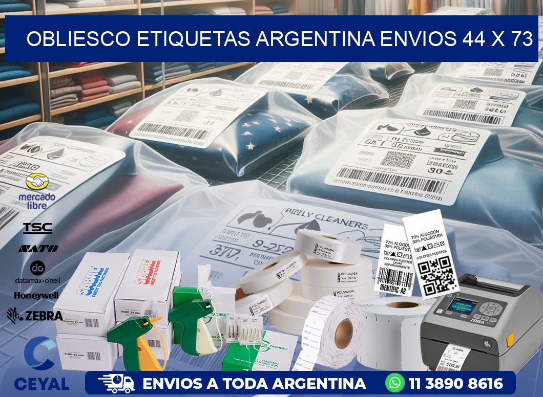 OBLIESCO ETIQUETAS ARGENTINA ENVIOS 44 x 73