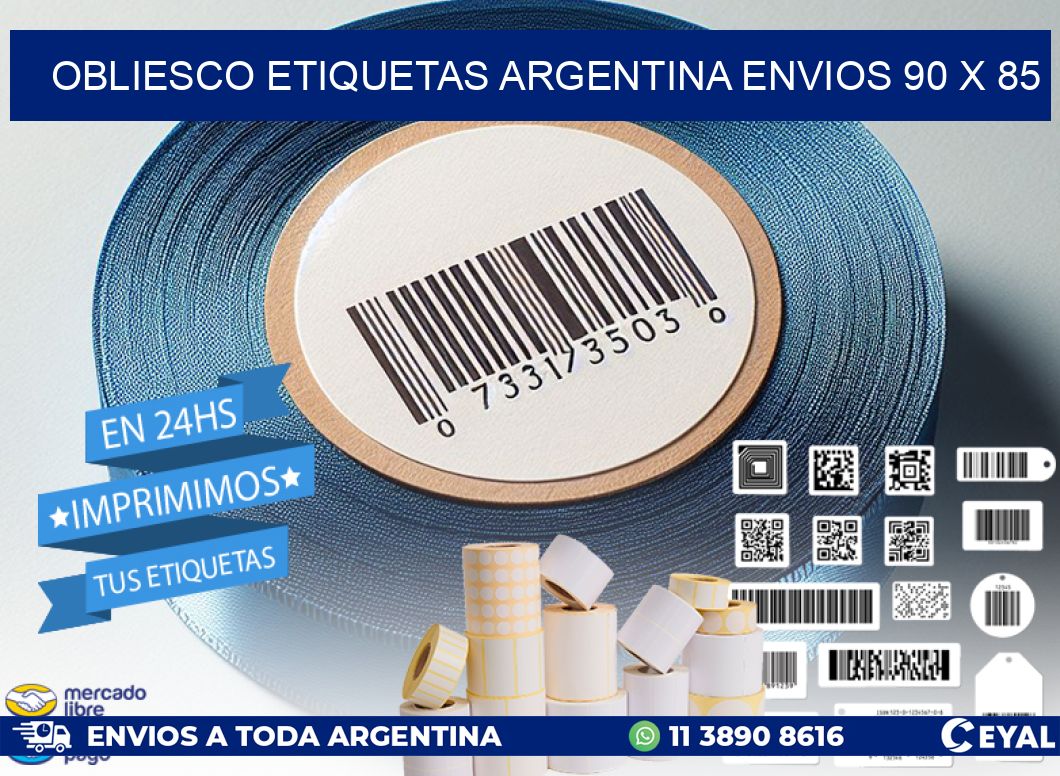 OBLIESCO ETIQUETAS ARGENTINA ENVIOS 90 x 85