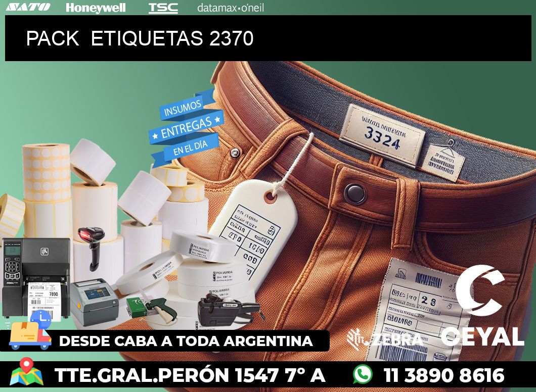 PACK  ETIQUETAS 2370