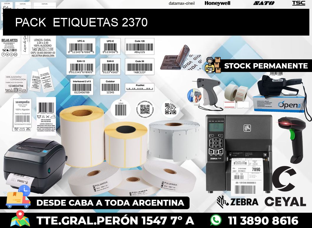 PACK  ETIQUETAS 2370
