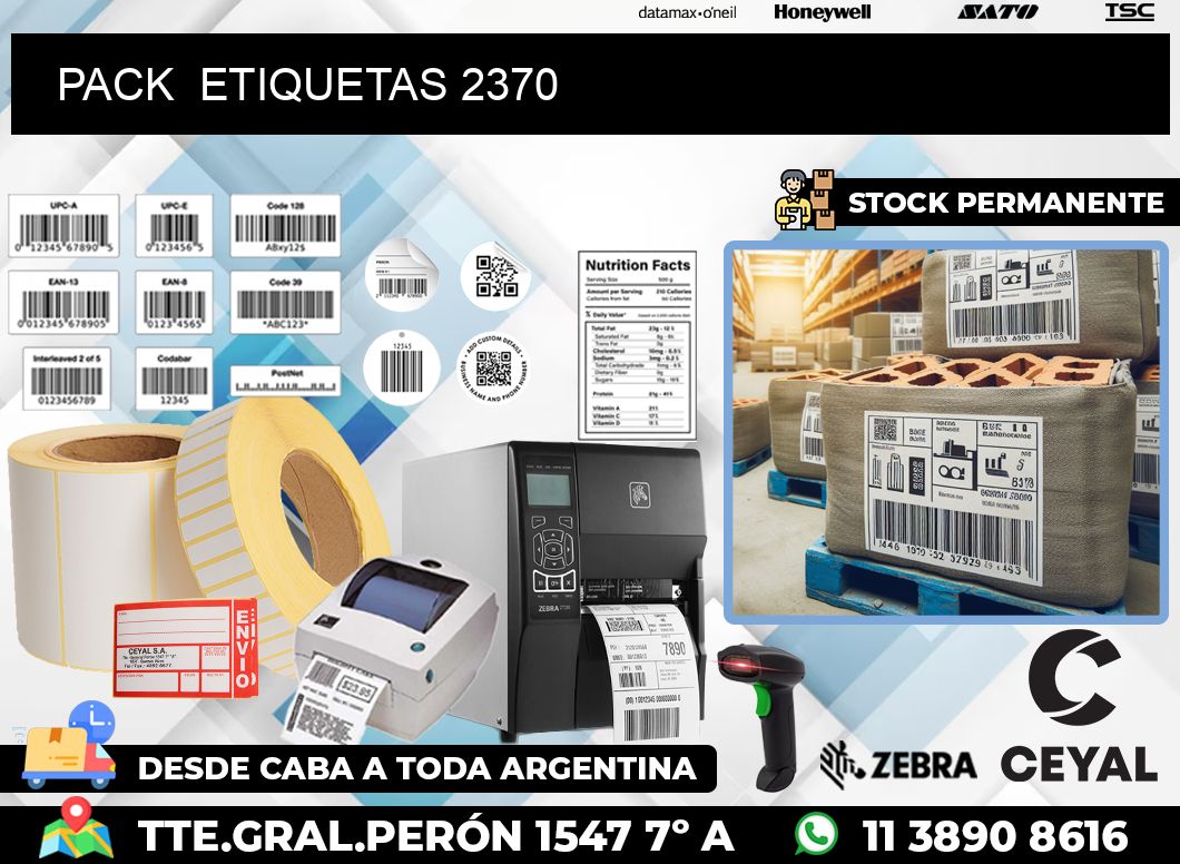 PACK  ETIQUETAS 2370