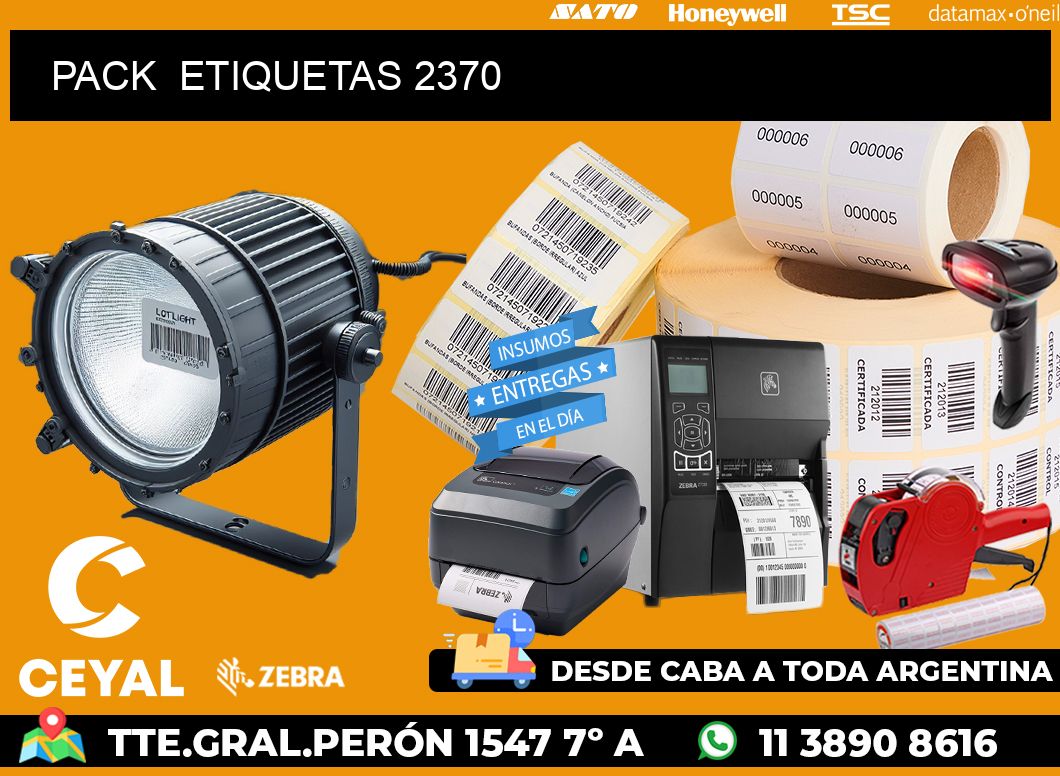PACK  ETIQUETAS 2370