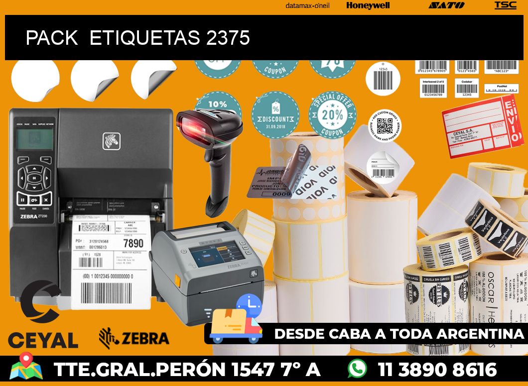 PACK  ETIQUETAS 2375