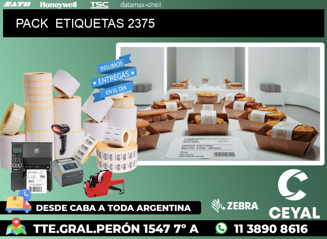 PACK  ETIQUETAS 2375
