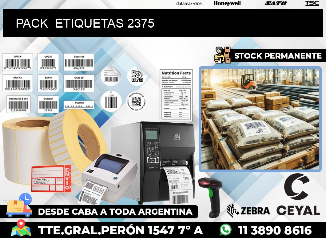 PACK  ETIQUETAS 2375