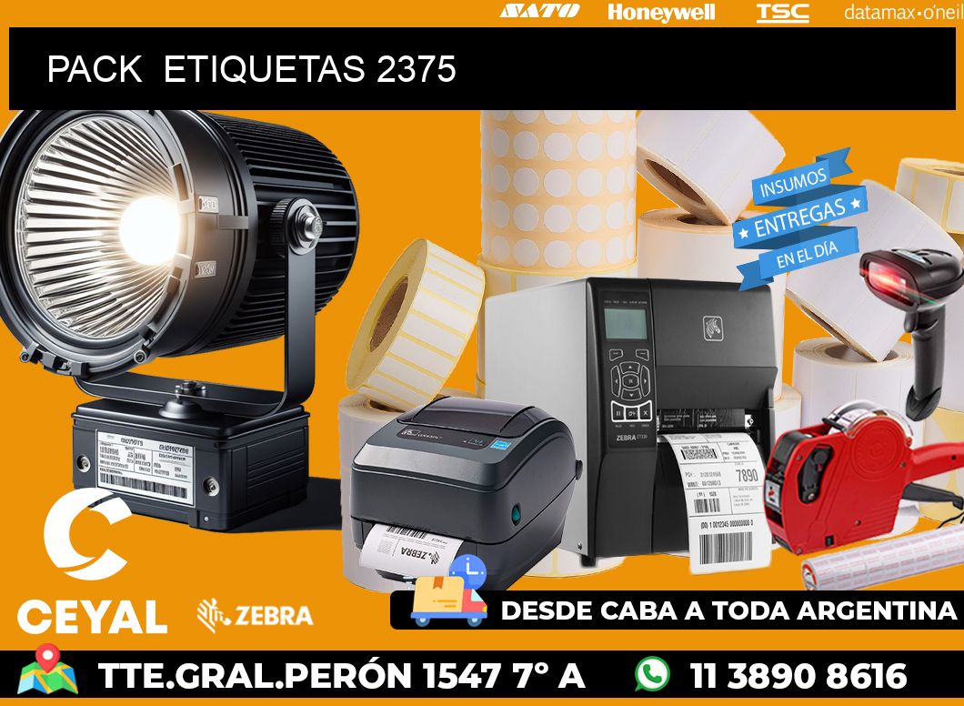 PACK  ETIQUETAS 2375