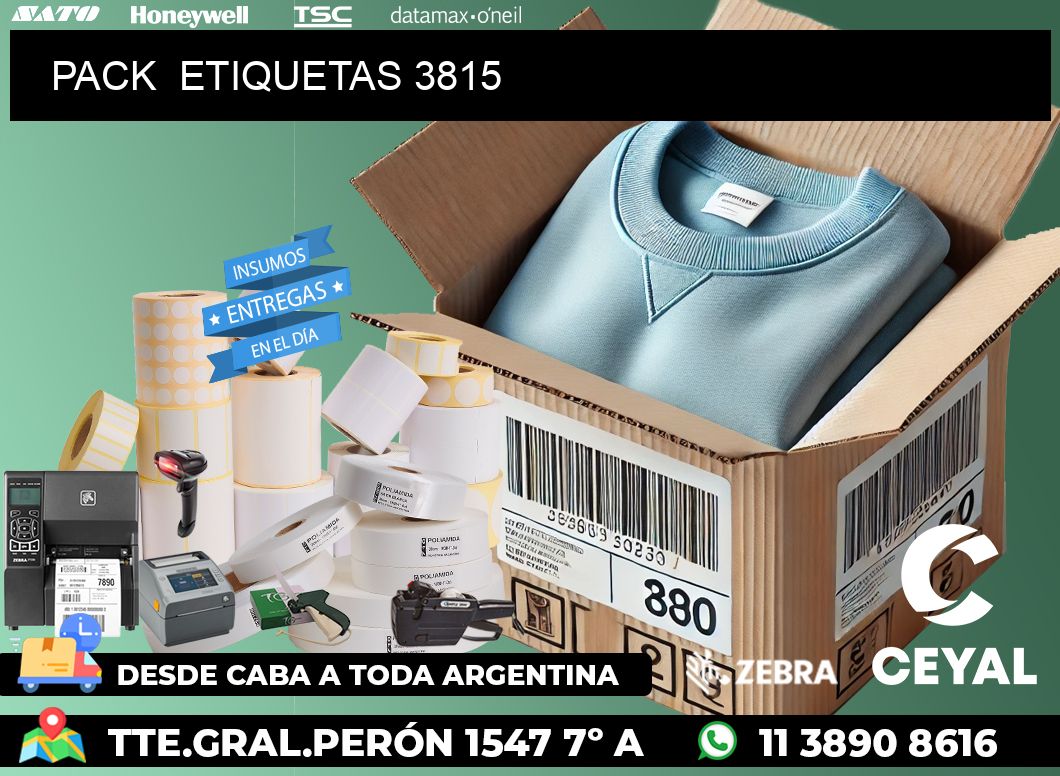 PACK  ETIQUETAS 3815