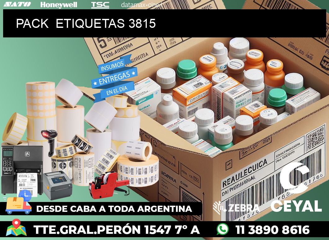 PACK  ETIQUETAS 3815