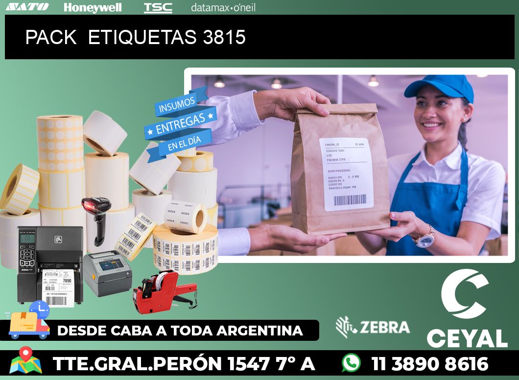 PACK  ETIQUETAS 3815