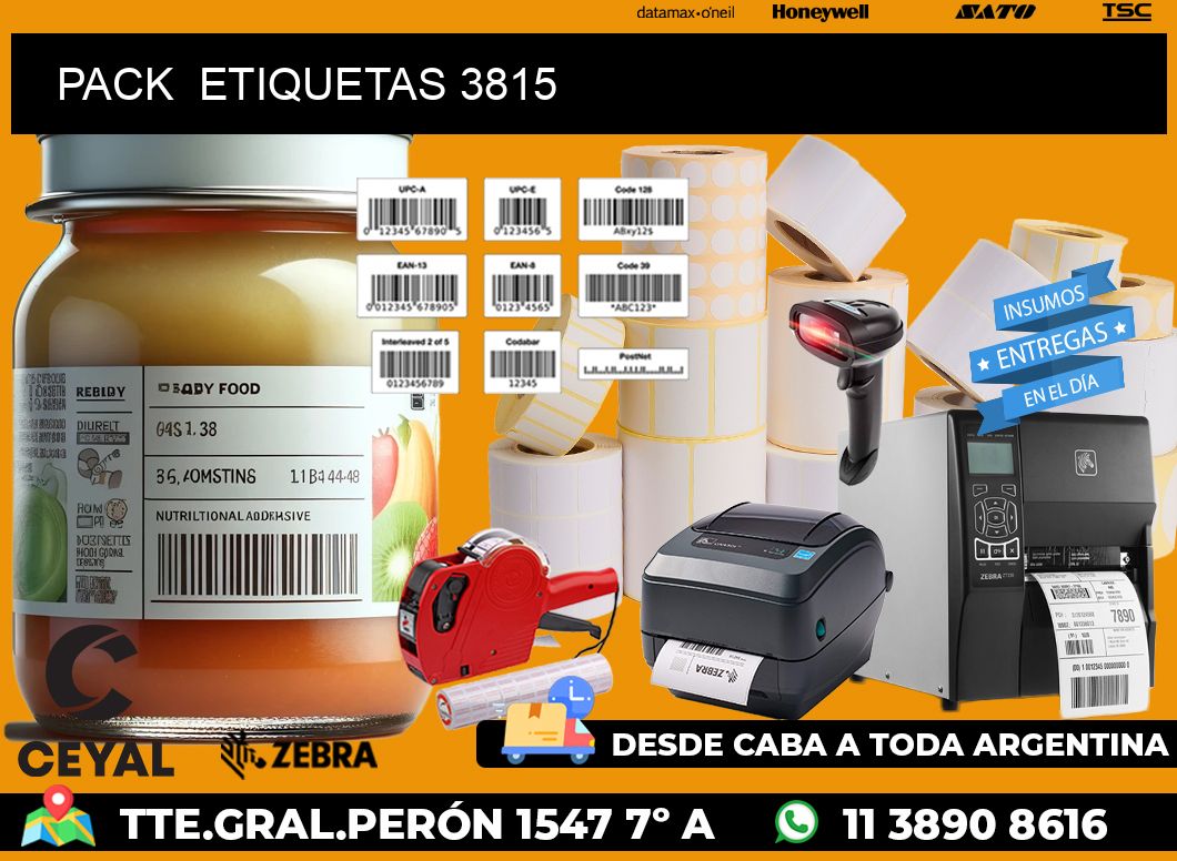 PACK  ETIQUETAS 3815