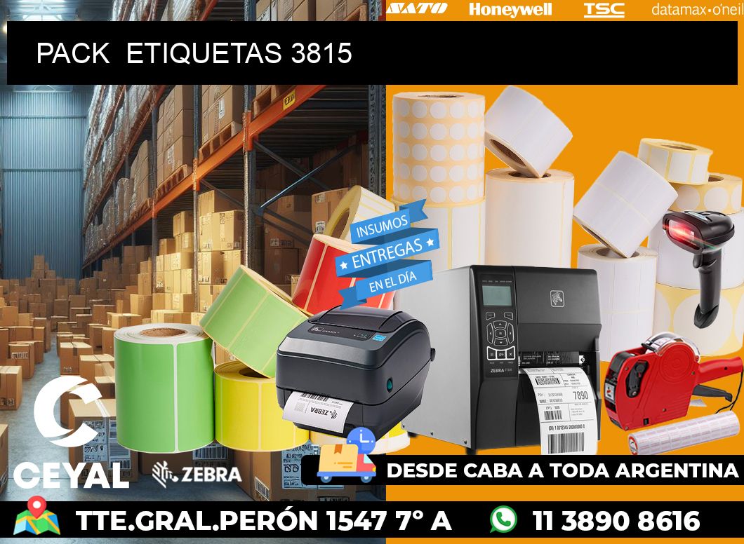 PACK  ETIQUETAS 3815