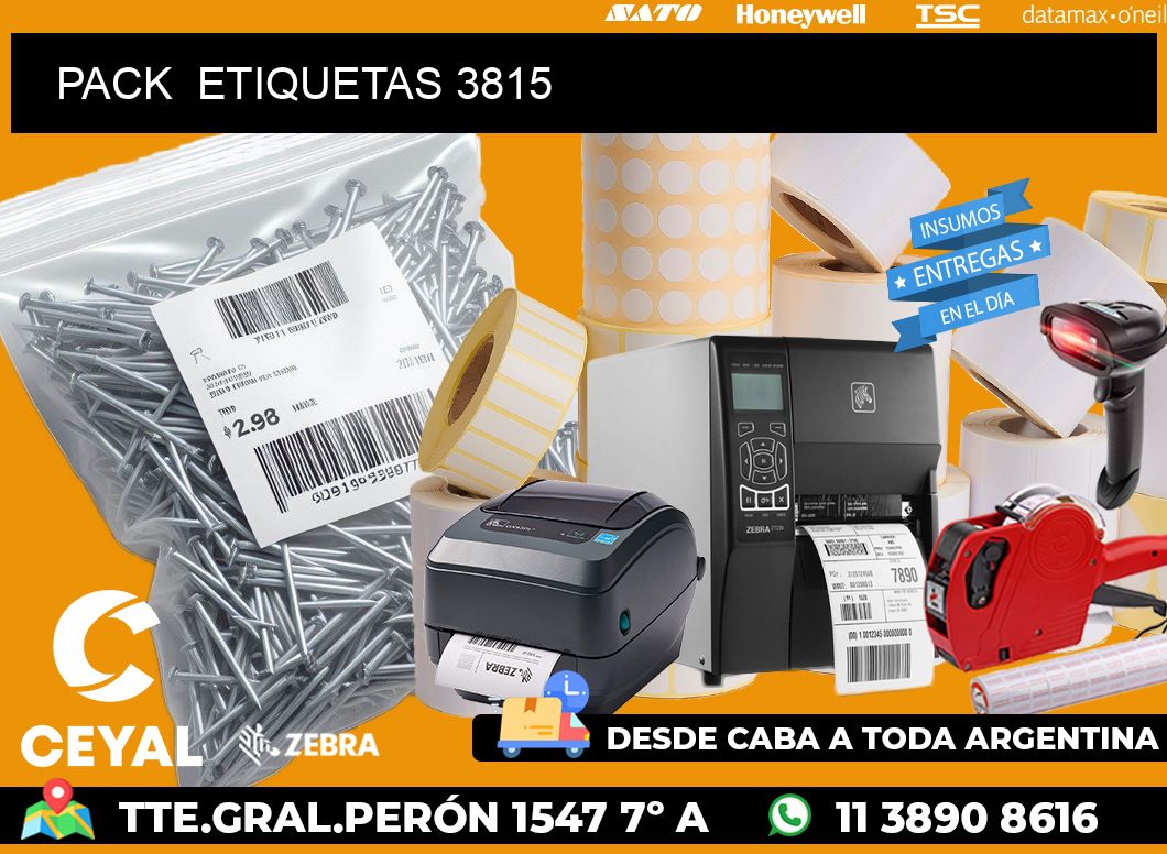 PACK  ETIQUETAS 3815