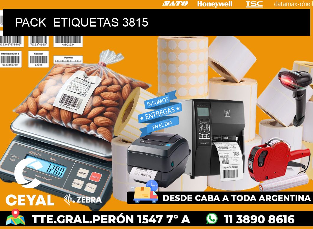 PACK  ETIQUETAS 3815