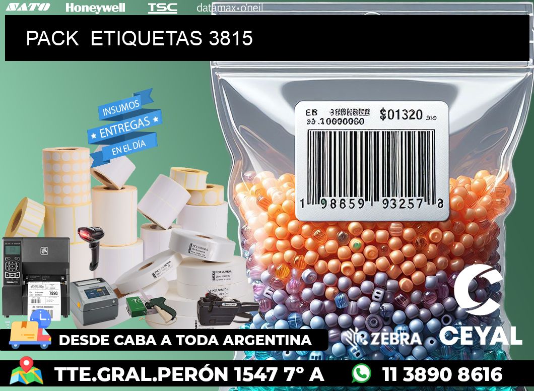 PACK  ETIQUETAS 3815