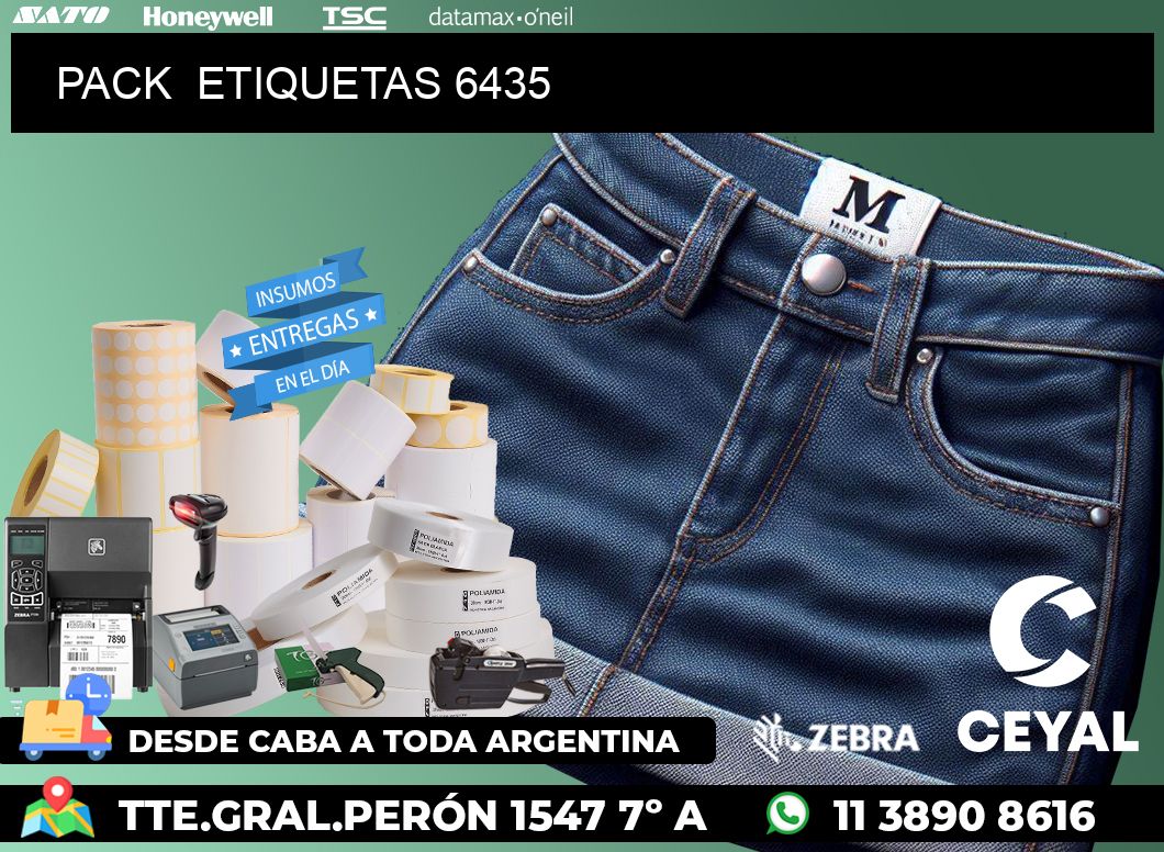 PACK  ETIQUETAS 6435