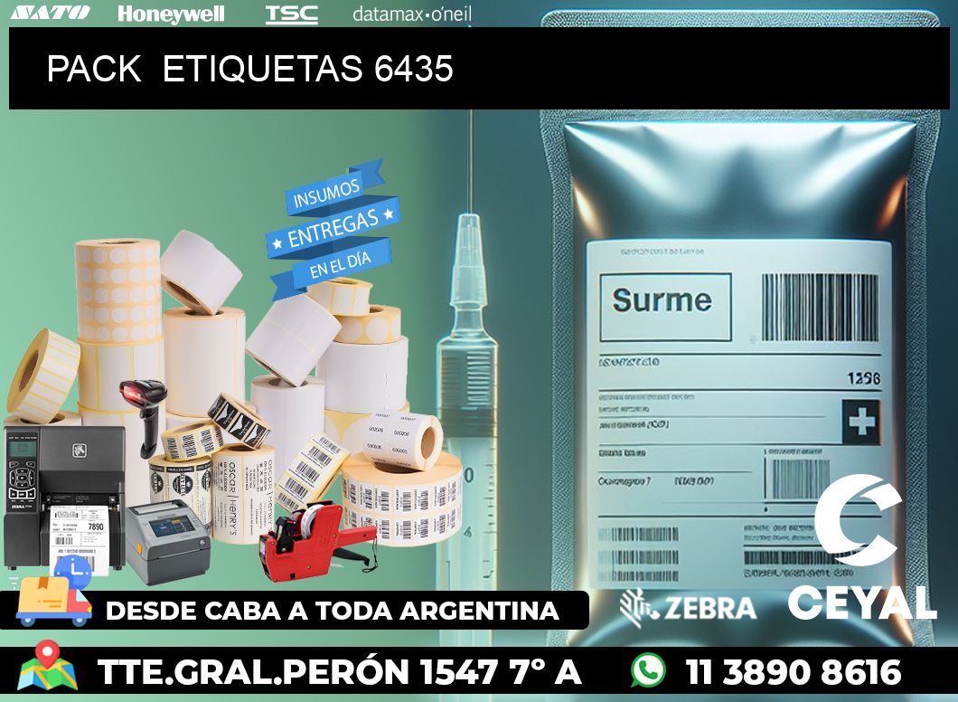 PACK  ETIQUETAS 6435