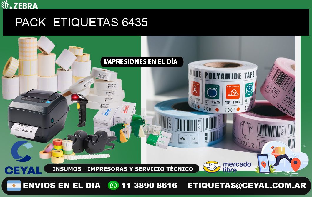 PACK  ETIQUETAS 6435