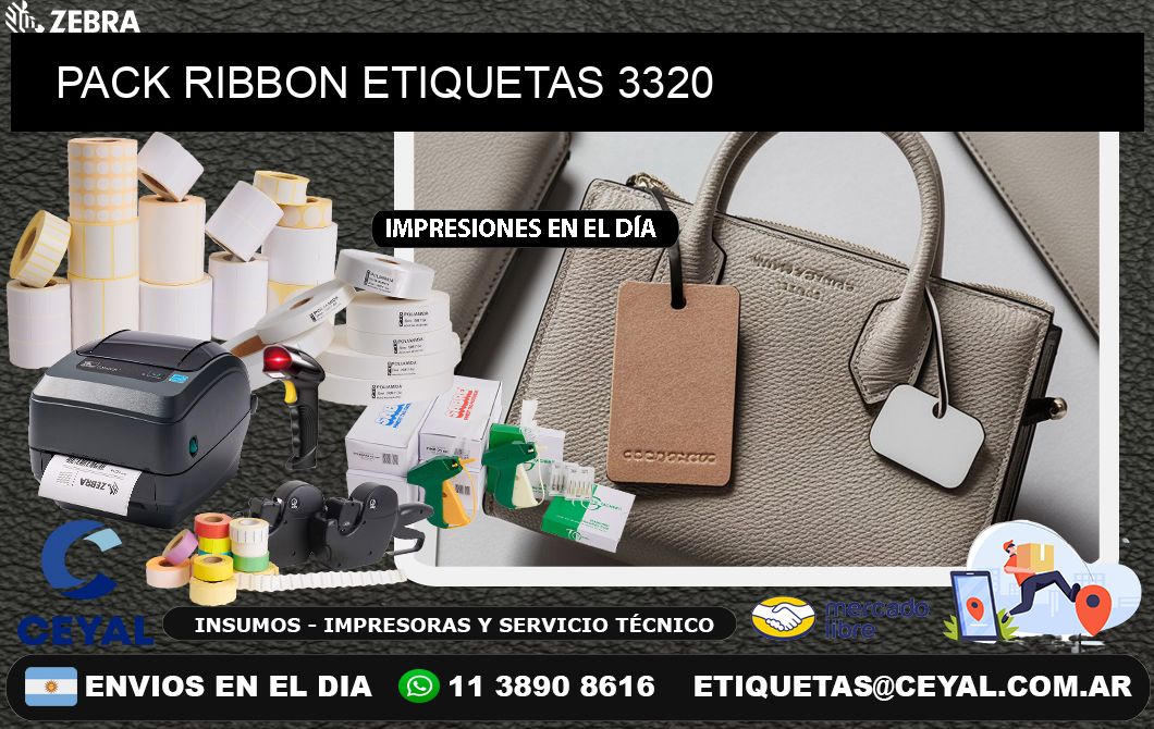 PACK RIBBON ETIQUETAS 3320