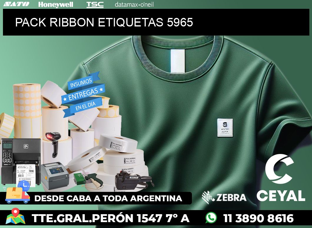PACK RIBBON ETIQUETAS 5965