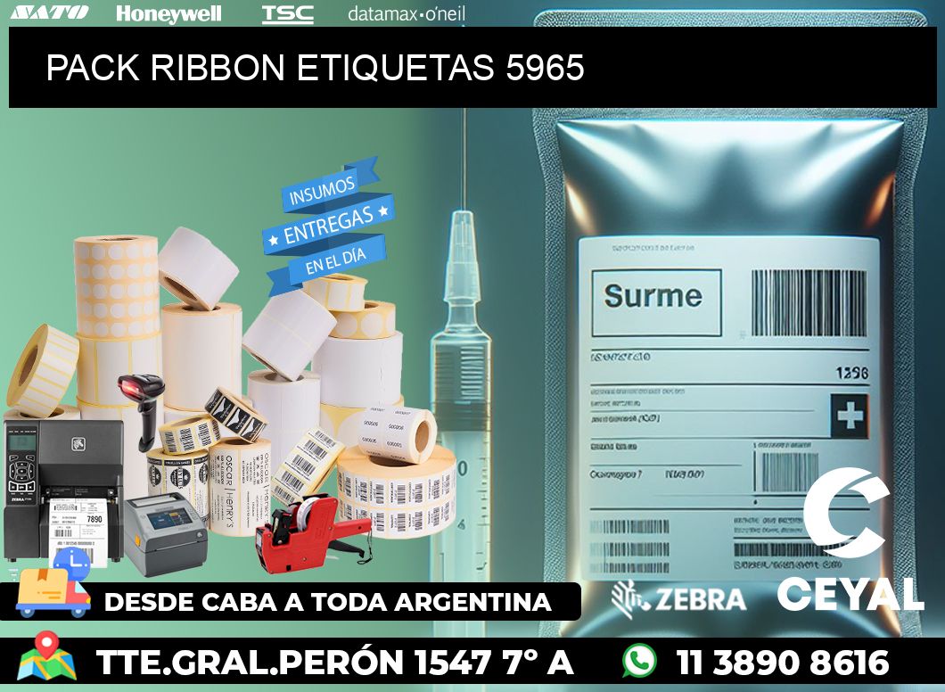 PACK RIBBON ETIQUETAS 5965