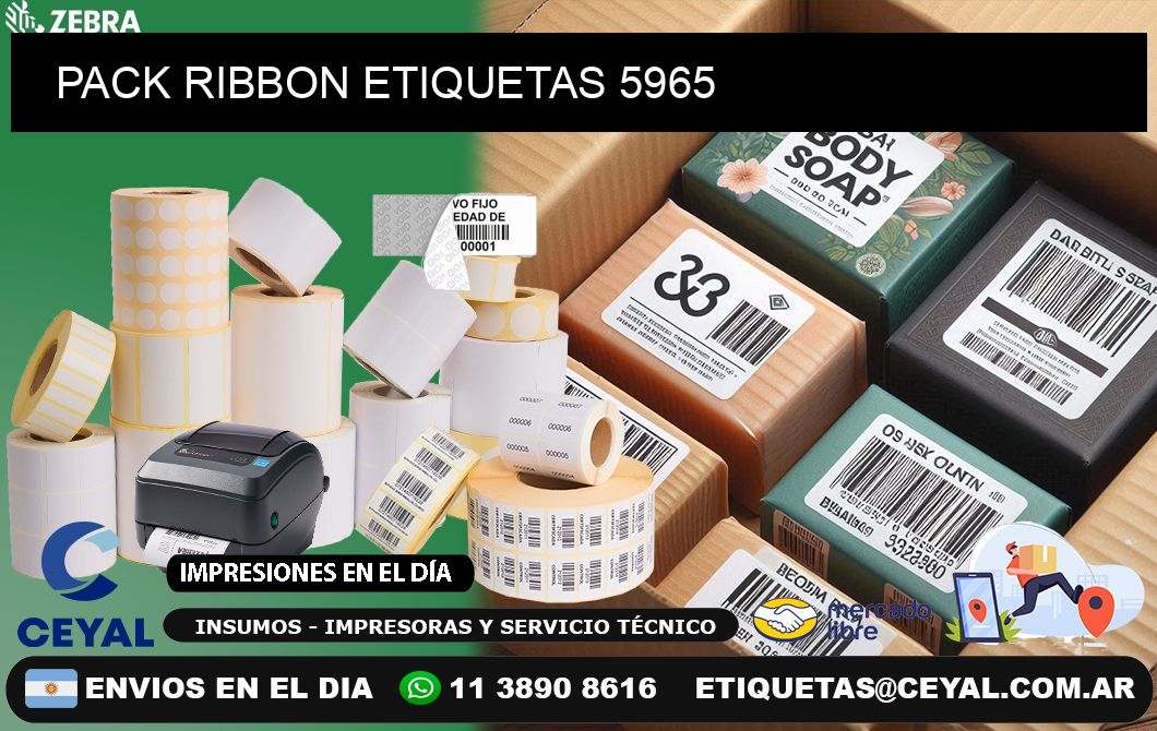 PACK RIBBON ETIQUETAS 5965