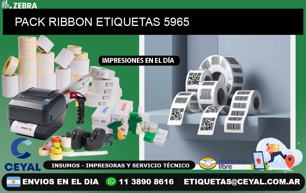 PACK RIBBON ETIQUETAS 5965