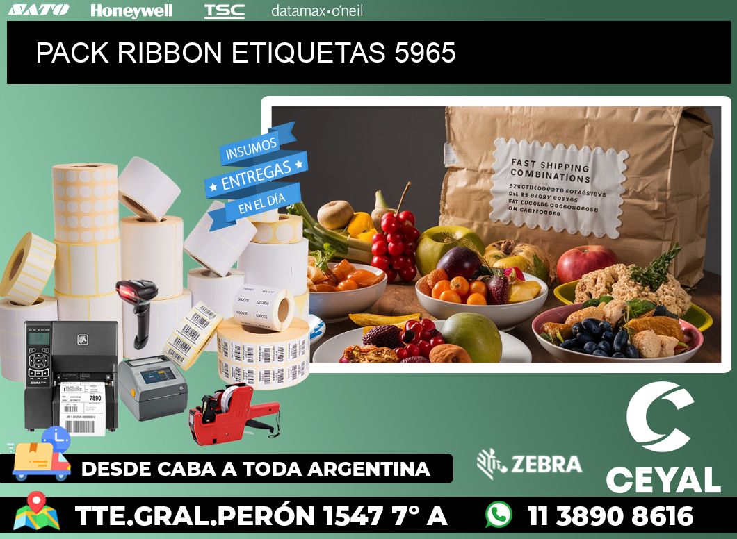 PACK RIBBON ETIQUETAS 5965