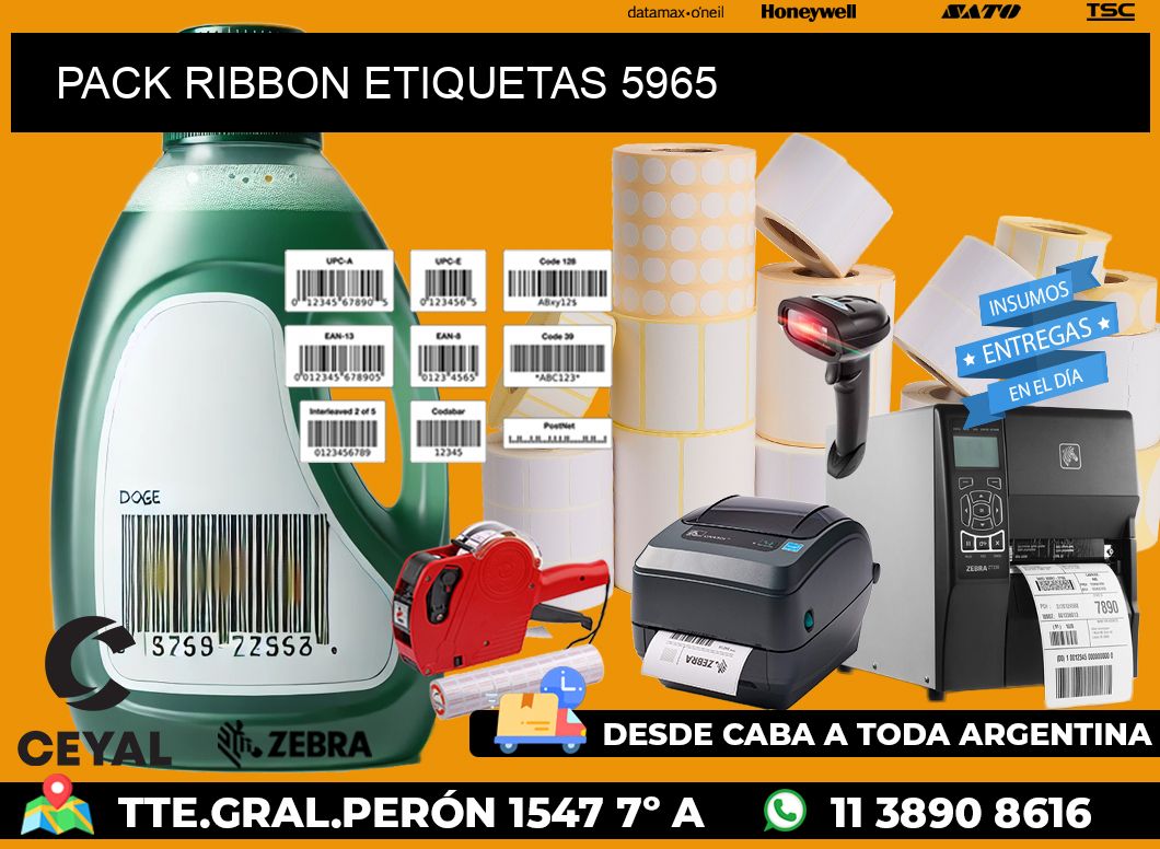 PACK RIBBON ETIQUETAS 5965