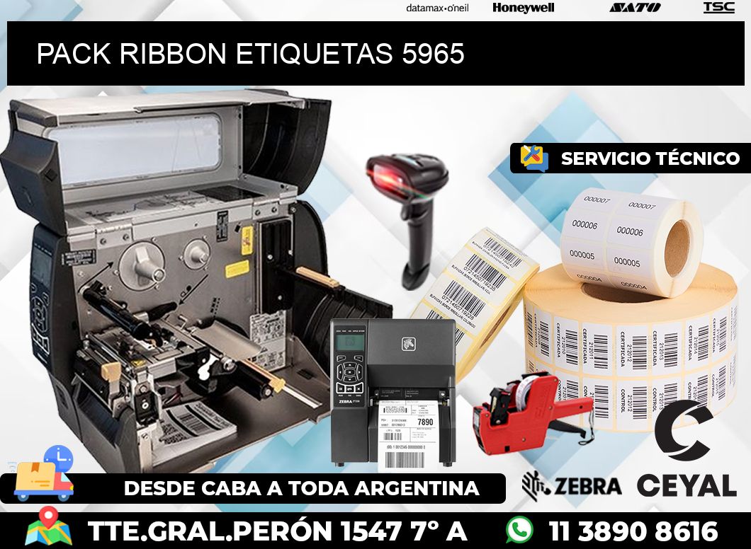 PACK RIBBON ETIQUETAS 5965