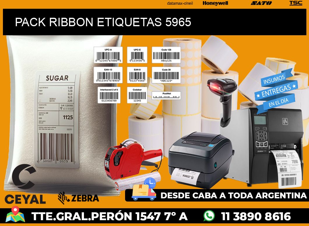 PACK RIBBON ETIQUETAS 5965