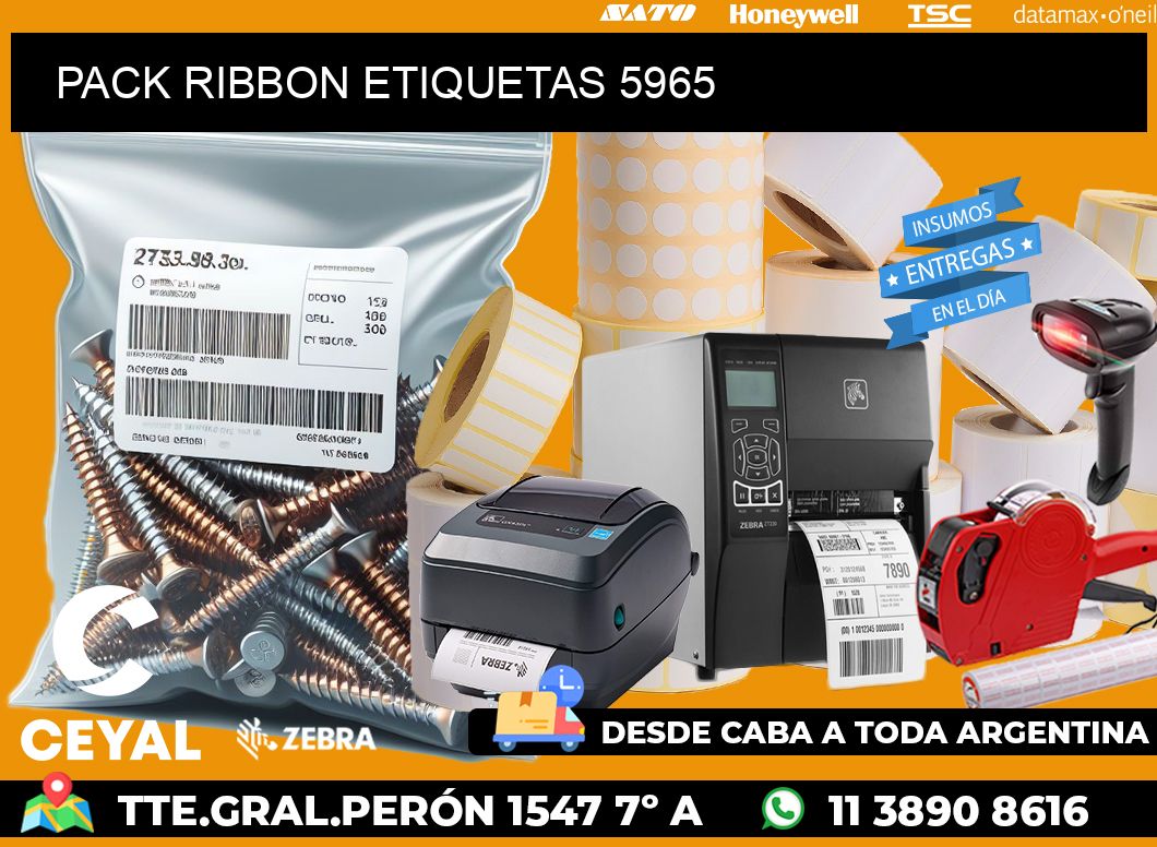 PACK RIBBON ETIQUETAS 5965