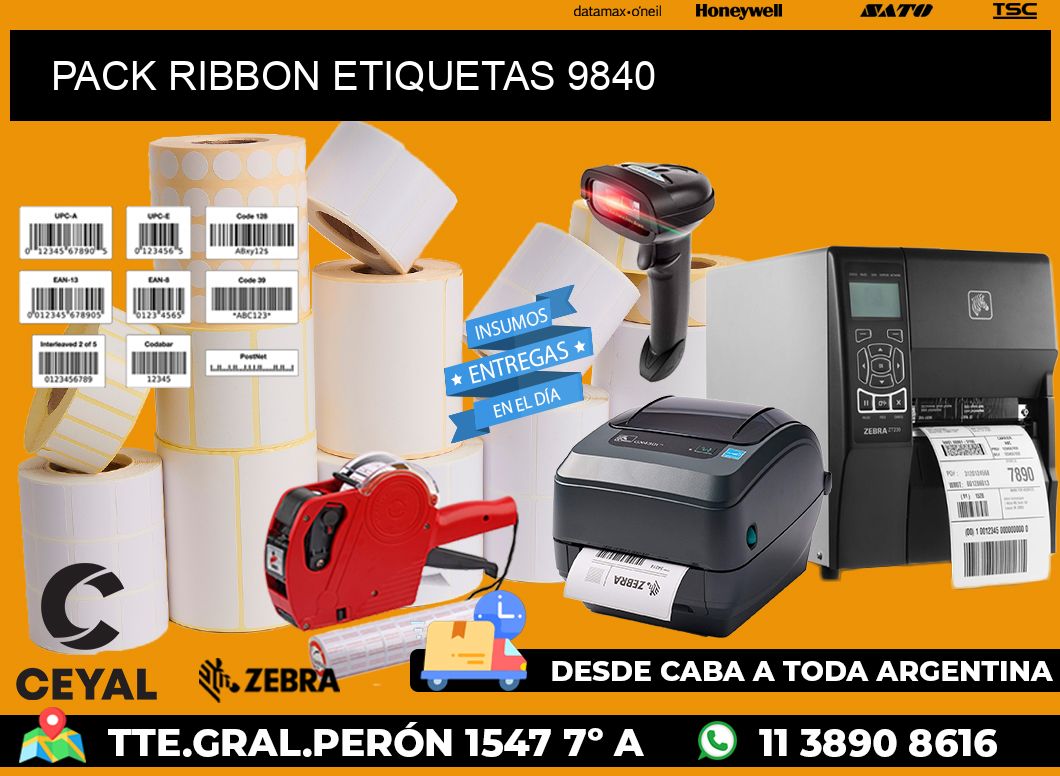 PACK RIBBON ETIQUETAS 9840