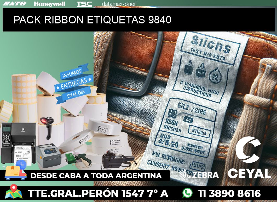 PACK RIBBON ETIQUETAS 9840