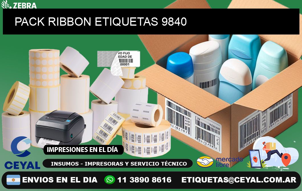 PACK RIBBON ETIQUETAS 9840