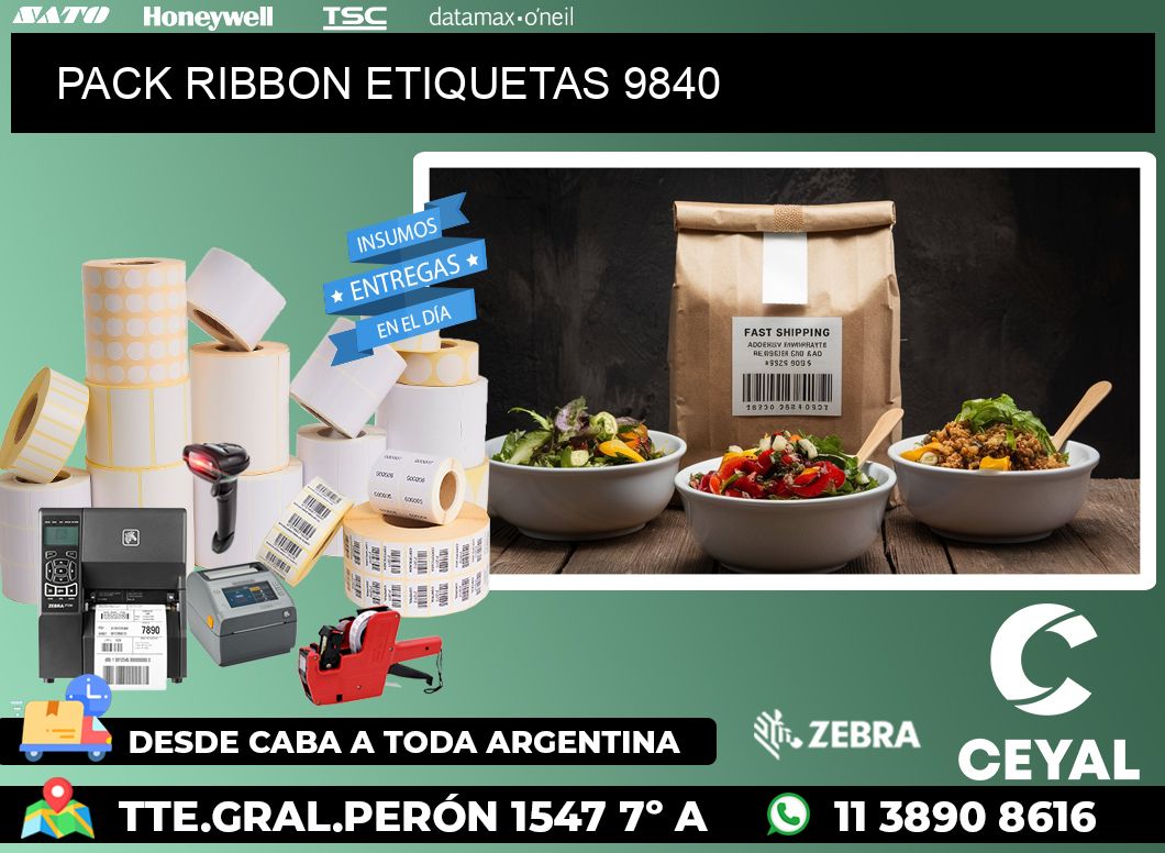 PACK RIBBON ETIQUETAS 9840