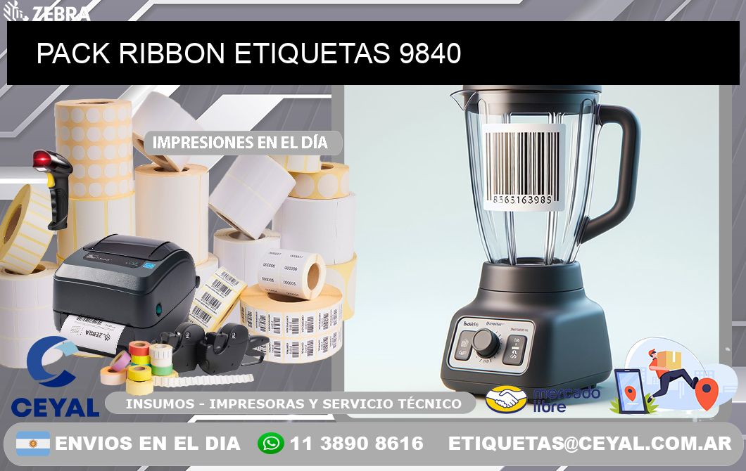PACK RIBBON ETIQUETAS 9840