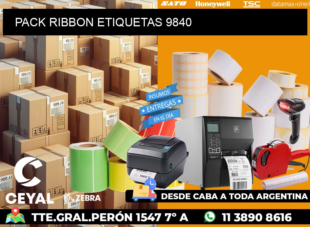 PACK RIBBON ETIQUETAS 9840