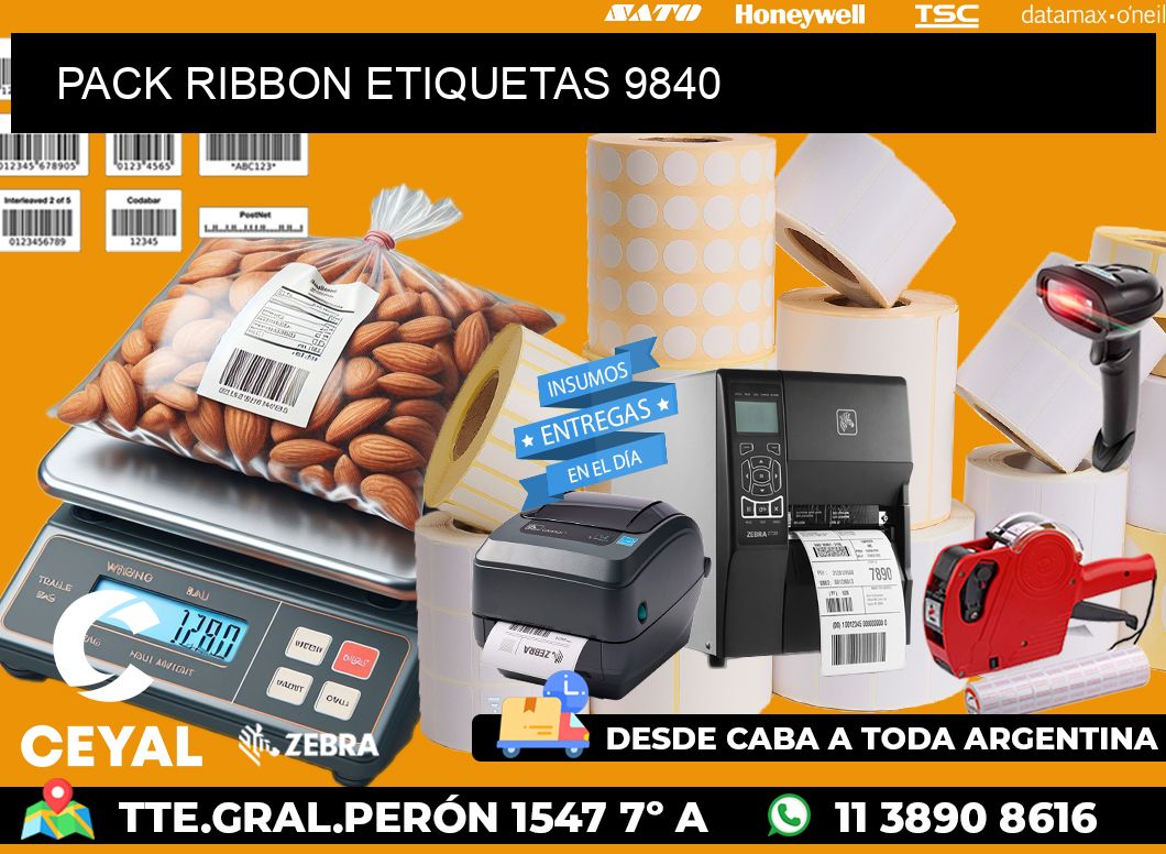 PACK RIBBON ETIQUETAS 9840