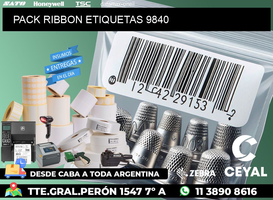 PACK RIBBON ETIQUETAS 9840