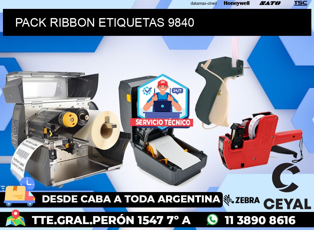 PACK RIBBON ETIQUETAS 9840