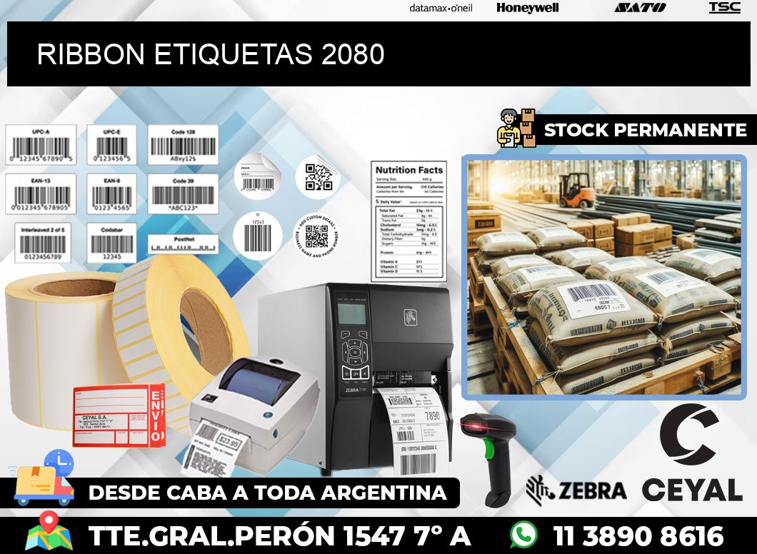 RIBBON ETIQUETAS 2080